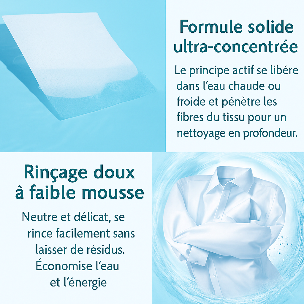 LetSheetWash™ - Feuilles de Lessive Concentrées